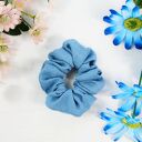Gumka do włosów scrunchie z wiskozy kreszowanej jeans M