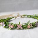 Pudrowy świt - pastelowy wianek handmade boho na ślub i sesję