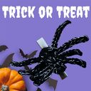 Ręcznie robiona spinka do włosów Pająk na Halloween - czarno-srebrna