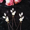 Zestaw ozdób do włosów handmade z kryształkami w kształcie łezki