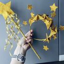 Opaska z gwiazdkami, błyszcząca opaska świąteczna do włosów, kostium gwiazdy