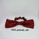 Jedwabna gumka scrunchie z kokardą