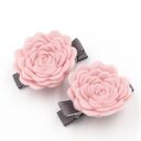 Spinki do włosów różyczki Pink Roses - zestaw 2 szt. z filcu