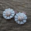 Spineczki do włosów kwiatuszki baby BLUE