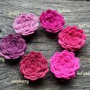 Różyczki Roses - spinki do włosów Mulberry z filcu (2 szt.)