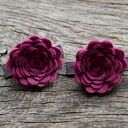 Różyczki Roses - spinki do włosów Mulberry z filcu (2 szt.)