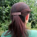 Miedziana klamra do włosów handmade - minimalistyczna ozdoba