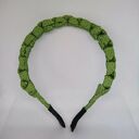 Drobna, pleciona jedwabna opaska na głowę