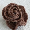 Spinka do włosów handmade - róża na klamrze w zgaszonym brązie