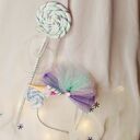 Opaska na głowę jednorożec z cukierkami świąteczna ozdoba do włosów Candyland bożonarodzeniowa