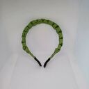 Drobna, pleciona jedwabna opaska na głowę