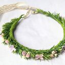 Pudrowy świt - pastelowy wianek handmade boho na ślub i sesję