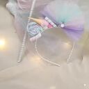 Opaska na głowę jednorożec z cukierkami świąteczna ozdoba do włosów Candyland bożonarodzeniowa