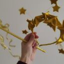 Błyszcząca opaska z gwiazdami, opaska bożonarodzeniowa