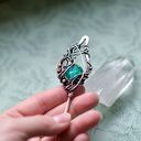 Szpila do włosów w bajkowym klimacie - miedziana spinka wire wrapping