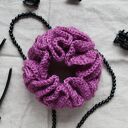 scrunchie frotka gumka do włosów szydełkowa