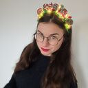 Świąteczna opaska Candyland z ręcznie robionymi cukierkami - korona na głowę
