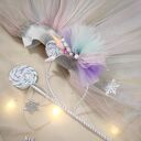 Opaska na głowę jednorożec z cukierkami świąteczna ozdoba do włosów Candyland