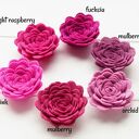 Różyczki Roses - spinki do włosów Mulberry z filcu (2 szt.)
