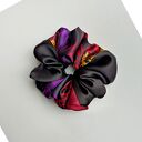 Kolor i czerń 2 - zestaw czterech jedwabnych scrunchie