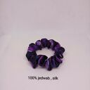 Fioletowa jedwabna gumeczka gumka scrunchie