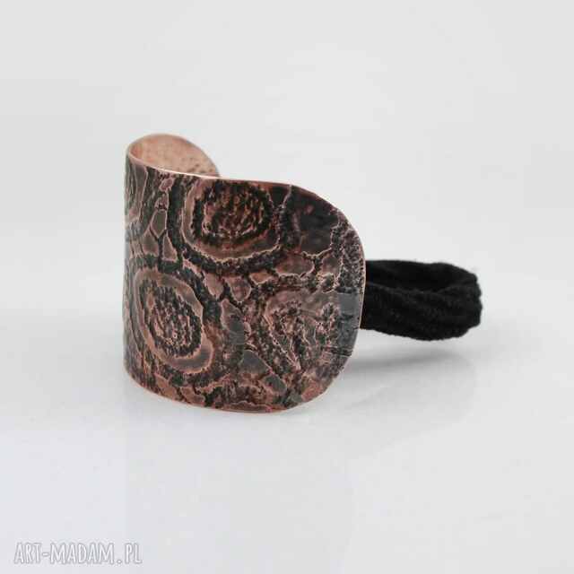 Pawie oczka - miedziana ozdoba do włosów (2507 -04) unikat