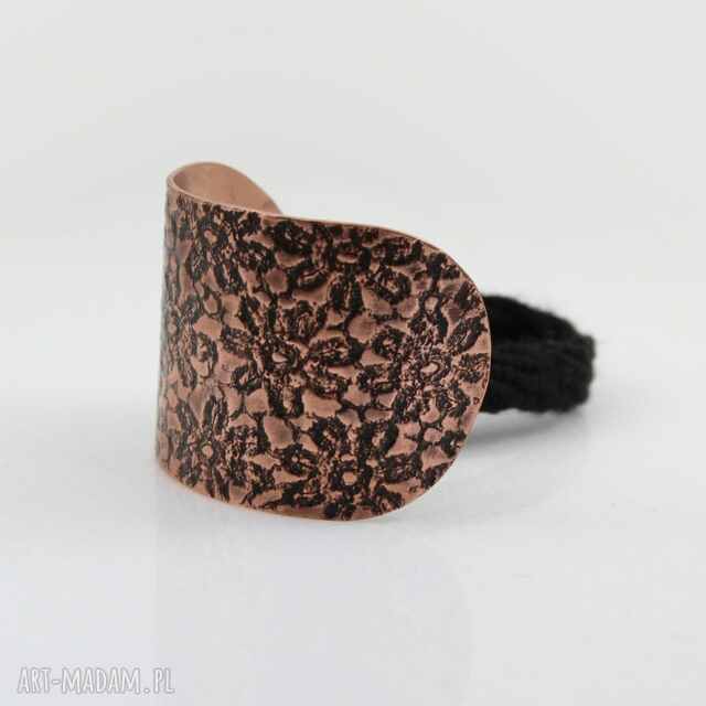 Kwiaty - miedziana ozdoba do włosów (2507 -05) unikat