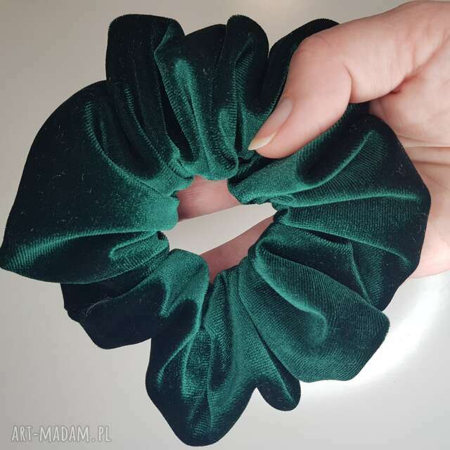 Scrunchie butelkowa morska zieleń