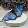 ozdoby: Duża do włosów w odcieniach granatu - handmade niebieski spinka motyl