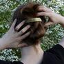 Caltha ozdoby do włosów: Kratka - mosiężna klamra 200614 01 - spinka prosta włosy