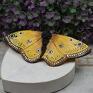 brązowe ozdoby do włosów spinka motyl duża do - w odcieniach żółtego