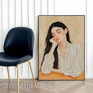 Plakat Portret Dziewczyny 50x70 cm - modna grafika Hogstudio do wnętrz