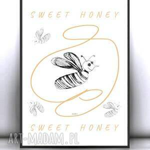 śmieszny plakat z pszczołą, pszczółki plakat, zabawny pszczółką, ładny