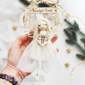 PatrycjaPlecie: świąteczna zawieszka aniołek anioł na boże narodzenie, zawieszka