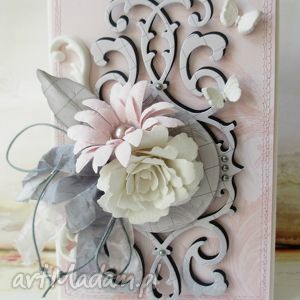 handmade scrapbooking kartki w chłodnych kolorach