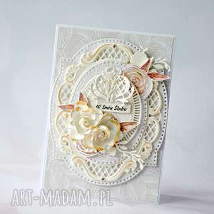 kartki w dniu ślubu - ręcznie robiona kartka okolicznościowa