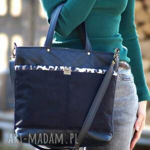 Prezent czarna pikowana z ekoskóry, damska torebka