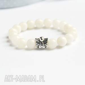 na komunię: aniołek & muszla:: silver - Bransoletki