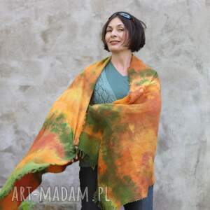 handmade chustki i apaszki unikatowy bawełniany szal słoneczny