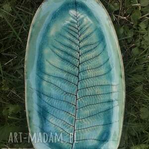 ceramika owalny dekoracyjny talerz liść dodatki do domu, handmade ozdoby