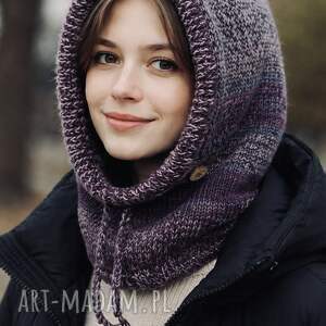 balaclava oversize kominiarka kaptur zamiast czapki z wełną merino (balaclava)