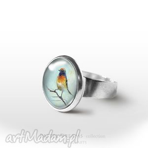 pierścionek - kolorowy ptaszek