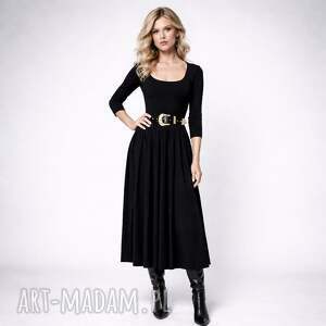 Rachela sukienka, oryginalna, elegancka, z dekoltem karo