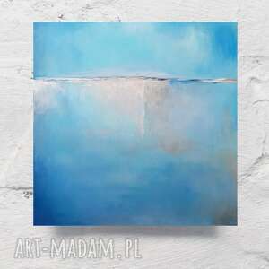 niebieski sen - obraz akrylowy formatu 60/60 cm, abstrakcja, płótno