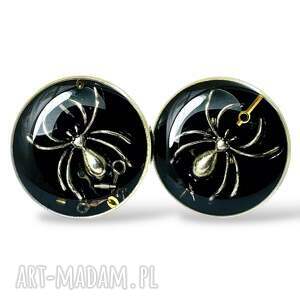 spinki - spider black do mankietów, koszuli, prezent z klasą