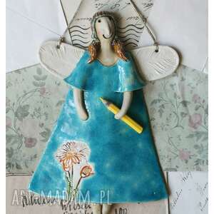 ręcznie robione ceramika anioł dla przedszkolanki - podziękowanie na zakończenie roku