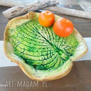 Prezent Patera ceramiczna liść (c919) ceramika