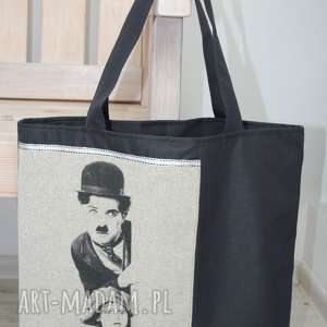 handmade torba do ręki - charlie chaplin"