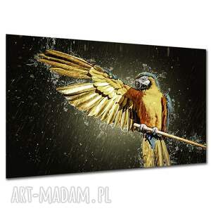 Obraz na płótnie z papugą arą 120x80 cm - egzotyczna dekoracja