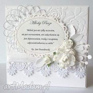 scrapbooking kartki delikatnie i romantycznie - komplet z okazji ślubu, pudełko